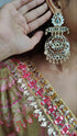 Embroidered Crepe Pink Kaftan Set